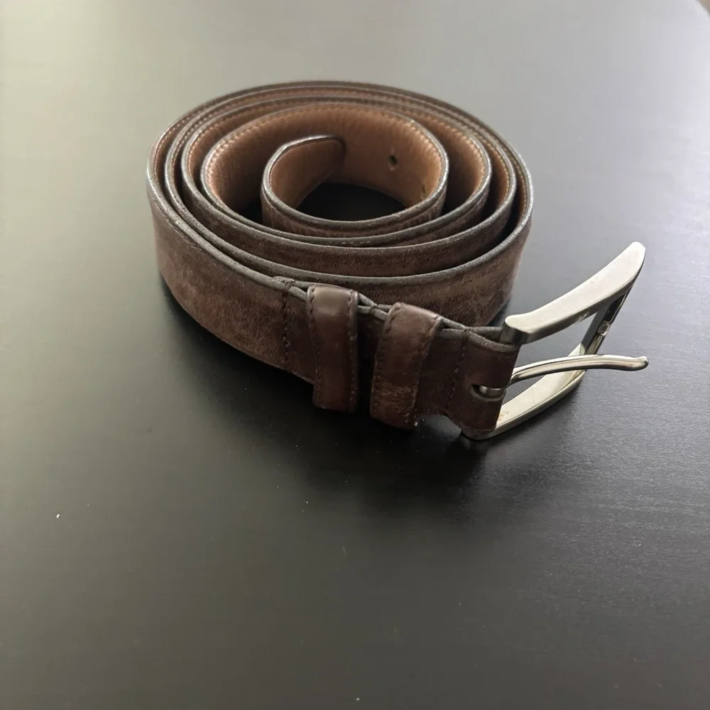 Allen Edmonds Soft Leather Belt Men's Dress Belt Cocoa Brown Size 50 (56